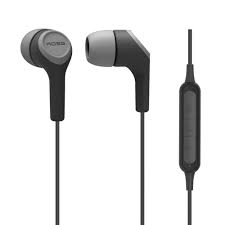 KOSS BT115i Grey Wireless Headphones with inline mic and remote